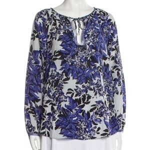 Rebecca Taylor Vera Fleur Tie-front shirt size 00